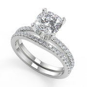 Alannah Petite Micro Pave Cushion Cut Diamond Engagement Ring - Nivetta